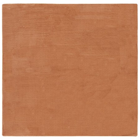 Safavieh 6 x 6 ft. Faux Rabbit Fur Contemporary Power Loomed Square Rug, Brown FRF500T-6SQ